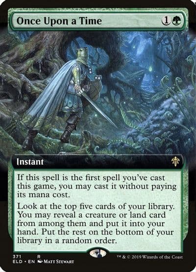 Once Upon a Time Extended Art Throne of Eldraine Magic card