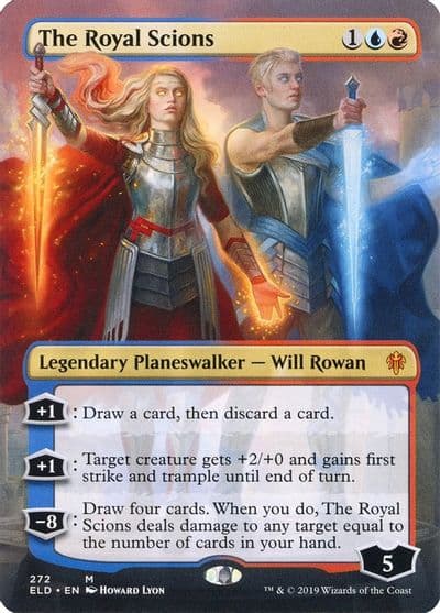 The Royal Scions Borderless Throne of Eldraine Magic card