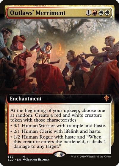 Outlaws Merriment Extended Art Throne of Eldraine Magic card