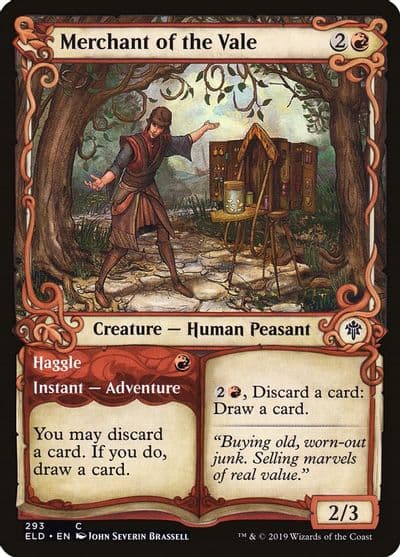 Merchant of the Vale Showcase Throne of Eldraine Magic card