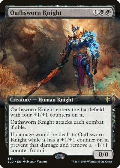 Oathsworn Knight Extended Art Throne of Eldraine Magic card
