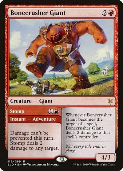Bonecrusher Giant Throne of Eldraine Magic card