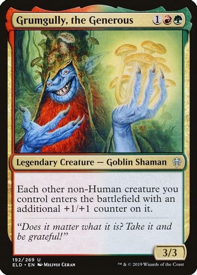 Grumgully the Generous Throne of Eldraine Magic card