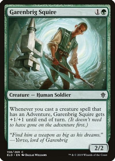 Garenbrig Squire Throne of Eldraine Magic card