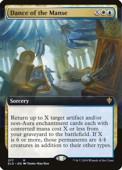 Dance of the Manse Extended Art Throne of Eldraine Magic card