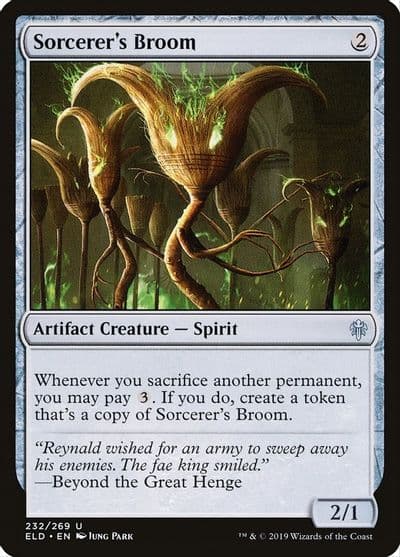 Sorcerers Broom Throne of Eldraine Magic card