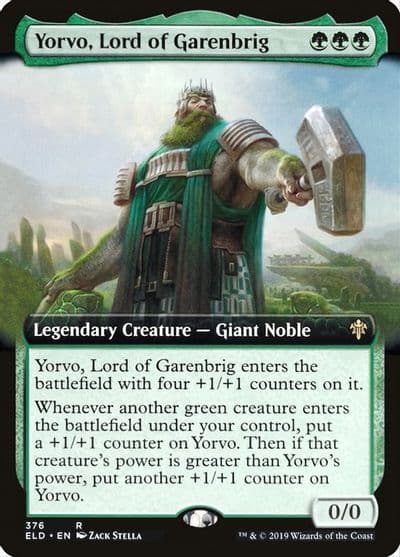 Yorvo Lord of Garenbrig Extended Art Throne of Eldraine Magic card