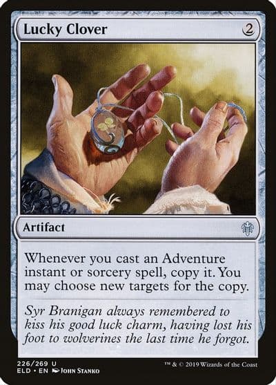 Lucky Clover Throne of Eldraine Magic card