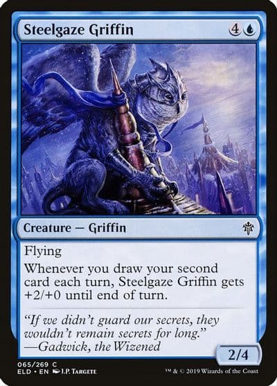 Steelgaze Griffin Throne of Eldraine Magic card