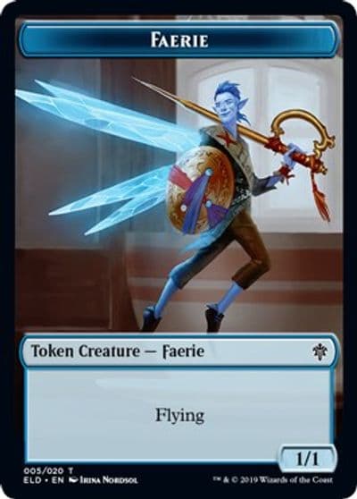 Faerie Token Throne of Eldraine Magic card