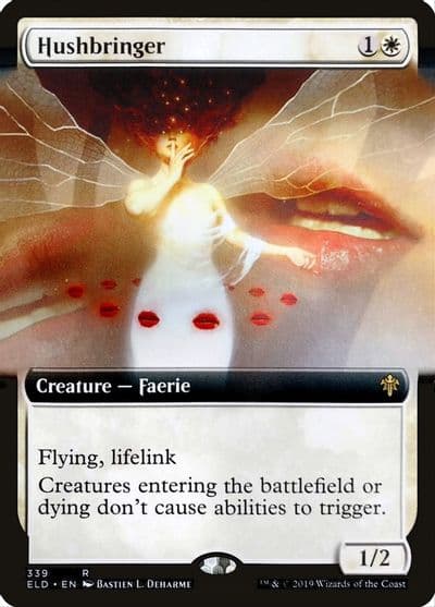 Hushbringer Extended Art Throne of Eldraine Magic card