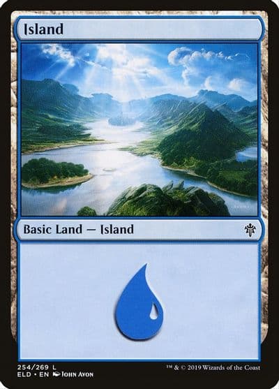 Island 254 Throne of Eldraine Magic card