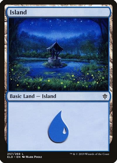 Island 257 Throne of Eldraine Magic card