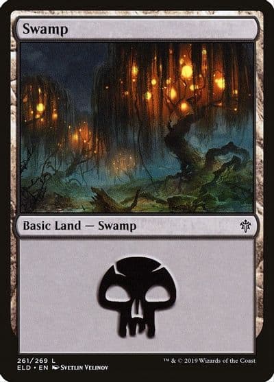 Swamp 261 Throne of Eldraine Magic card