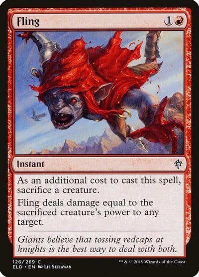 Fling Throne of Eldraine Magic card