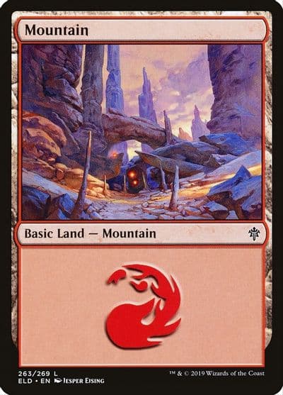 Mountain 263 Throne of Eldraine Magic card