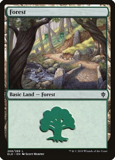 Forest 268 Throne of Eldraine Magic card