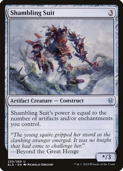 Shambling Suit Throne of Eldraine Magic card