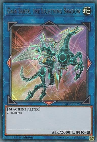 Gaia Saber the Lightning Shadow Duel Devastator Yu-Gi-Oh! card