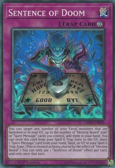 Sentence of Doom Legendary Duelists: Immortal Destiny Yu-Gi-Oh! card