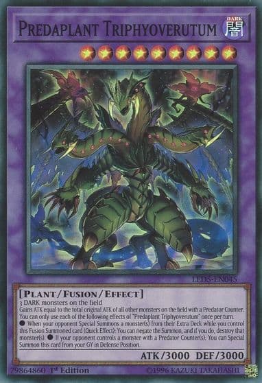 Predaplant Triphyoverutum Legendary Duelists: Immortal Destiny Yu-Gi-Oh! card