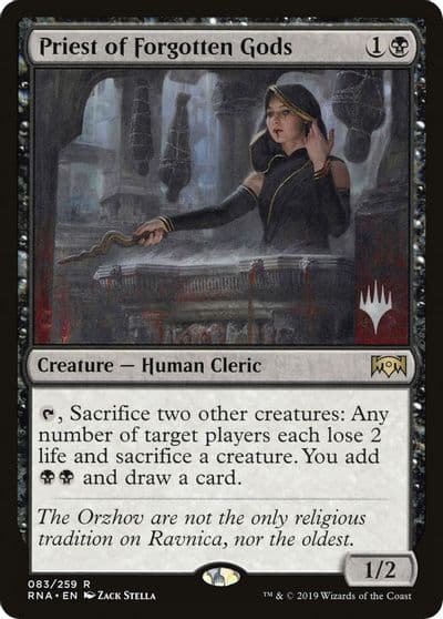 Priest of Forgotten Gods Promo Pack: Throne of Eldraine Magic card