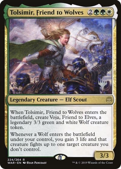 Tolsimir Friend to Wolves Promo Pack: Throne of Eldraine Magic card