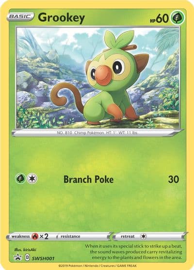Grookey - SWSH001 SWSH: Sword & Shield Promo Cards Pokemon card
