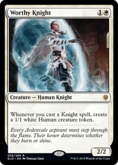 Worthy Knight Promo Pack: Throne of Eldraine Magic card
