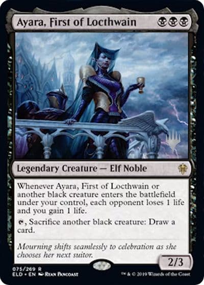 Ayara First of Locthwain Promo Pack: Throne of Eldraine Magic card