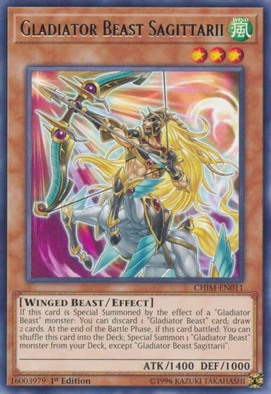 Gladiator Beast Sagittarii Chaos Impact Yu-Gi-Oh! card