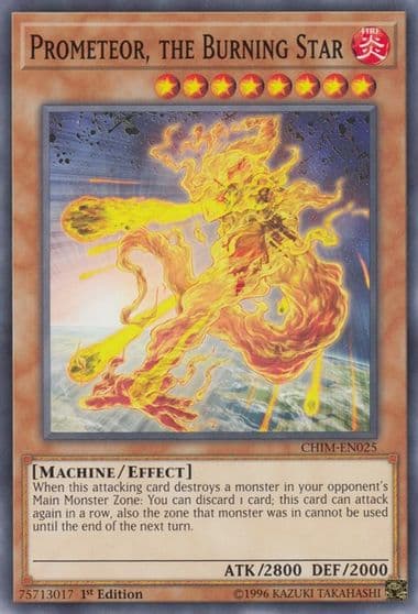 Prometeor the Burning Star Chaos Impact Yu-Gi-Oh! card