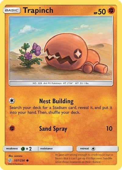Trapinch SM - Cosmic Eclipse Pokemon card