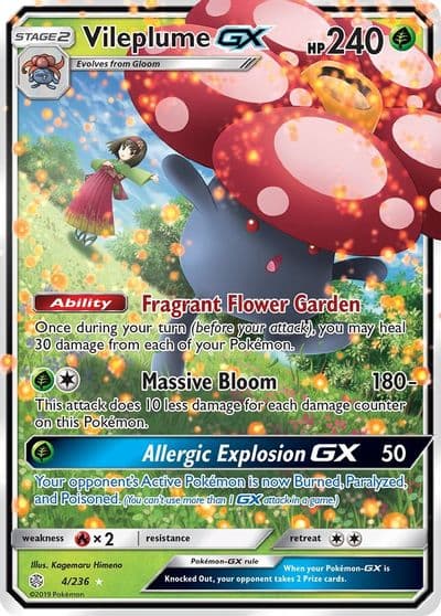 Vileplume GX SM - Cosmic Eclipse Pokemon card