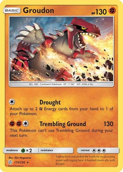 Groudon SM - Cosmic Eclipse Pokemon card