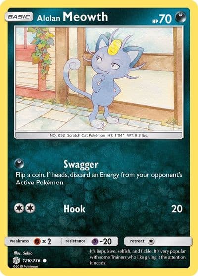 Alolan Meowth SM - Cosmic Eclipse Pokemon card