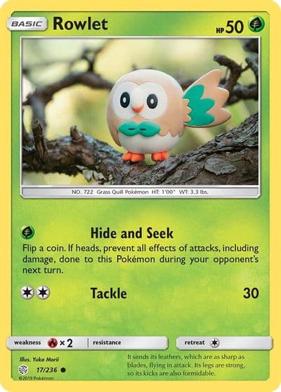 Rowlet SM - Cosmic Eclipse Pokemon card