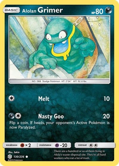 Alolan Grimer SM - Cosmic Eclipse Pokemon card