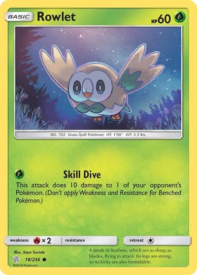 Rowlet SM - Cosmic Eclipse Pokemon card