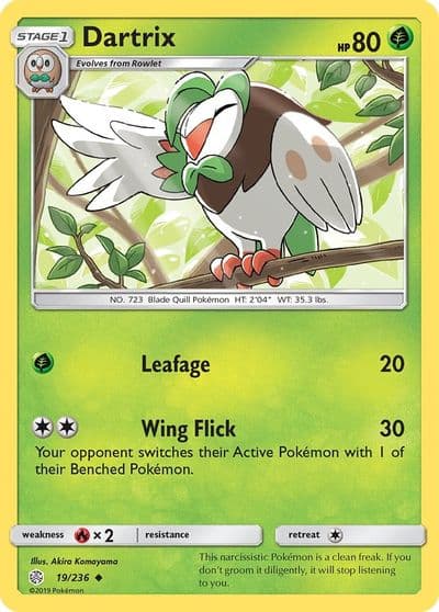 Dartrix SM - Cosmic Eclipse Pokemon card