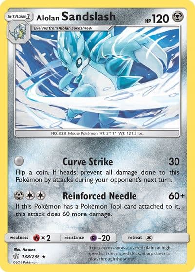 Alolan Sandslash SM - Cosmic Eclipse Pokemon card