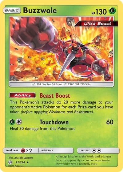 Buzzwole SM - Cosmic Eclipse Pokemon card