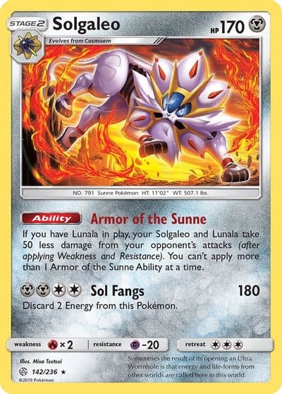 Solgaleo SM - Cosmic Eclipse Pokemon card