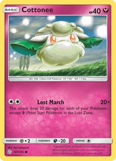 Cottonee SM - Cosmic Eclipse Pokemon card
