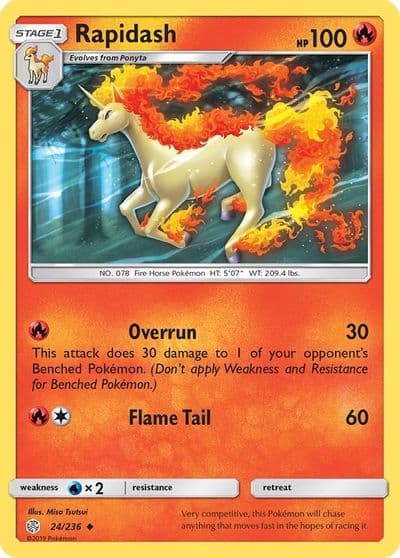 Rapidash SM - Cosmic Eclipse Pokemon card
