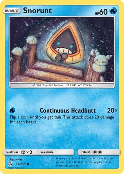 Snorunt SM - Cosmic Eclipse Pokemon card