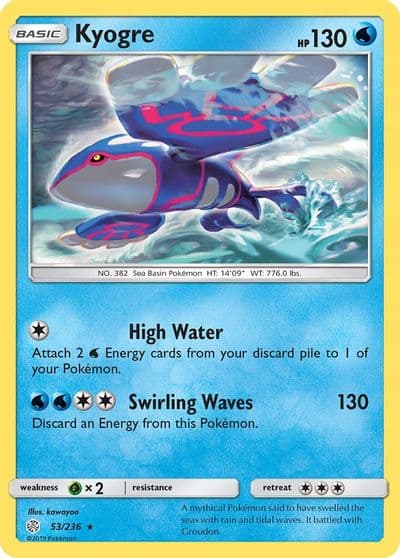 Kyogre SM - Cosmic Eclipse Pokemon card