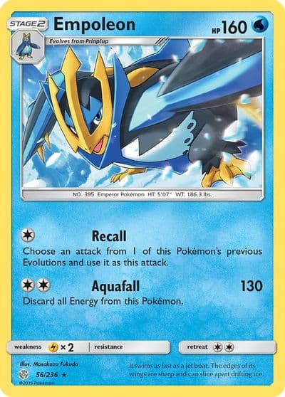 Empoleon SM - Cosmic Eclipse Pokemon card