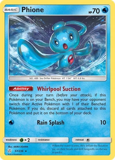 Phione SM - Cosmic Eclipse Pokemon card