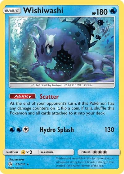Wishiwashi SM - Cosmic Eclipse Pokemon card